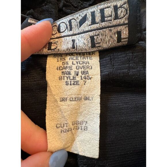 Vintage Elegant Black Mini Dress Size Small - Picture 7 of 7